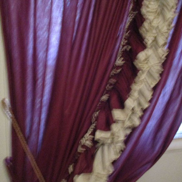 Hand-made Dorothy's Double Ruffled Curtains - Picture 3 of 3